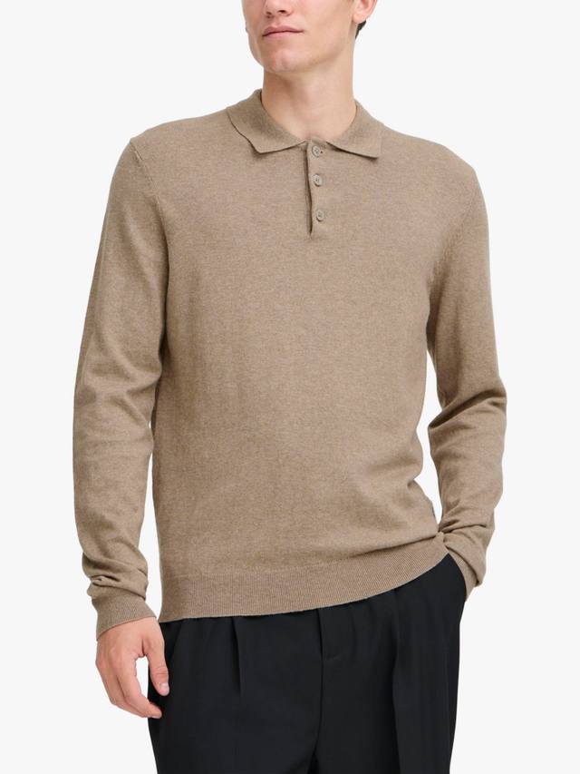 

Вязаная поло из хлопка Frode с кашемиром Casual Friday, Raosted Cashew