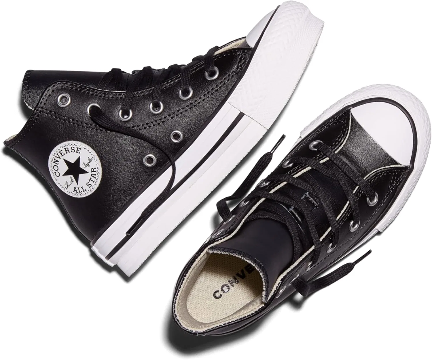 Кожаные кроссовки Converse Mädchen Chuck Taylor All Star Eva Lift, Black — фото 4