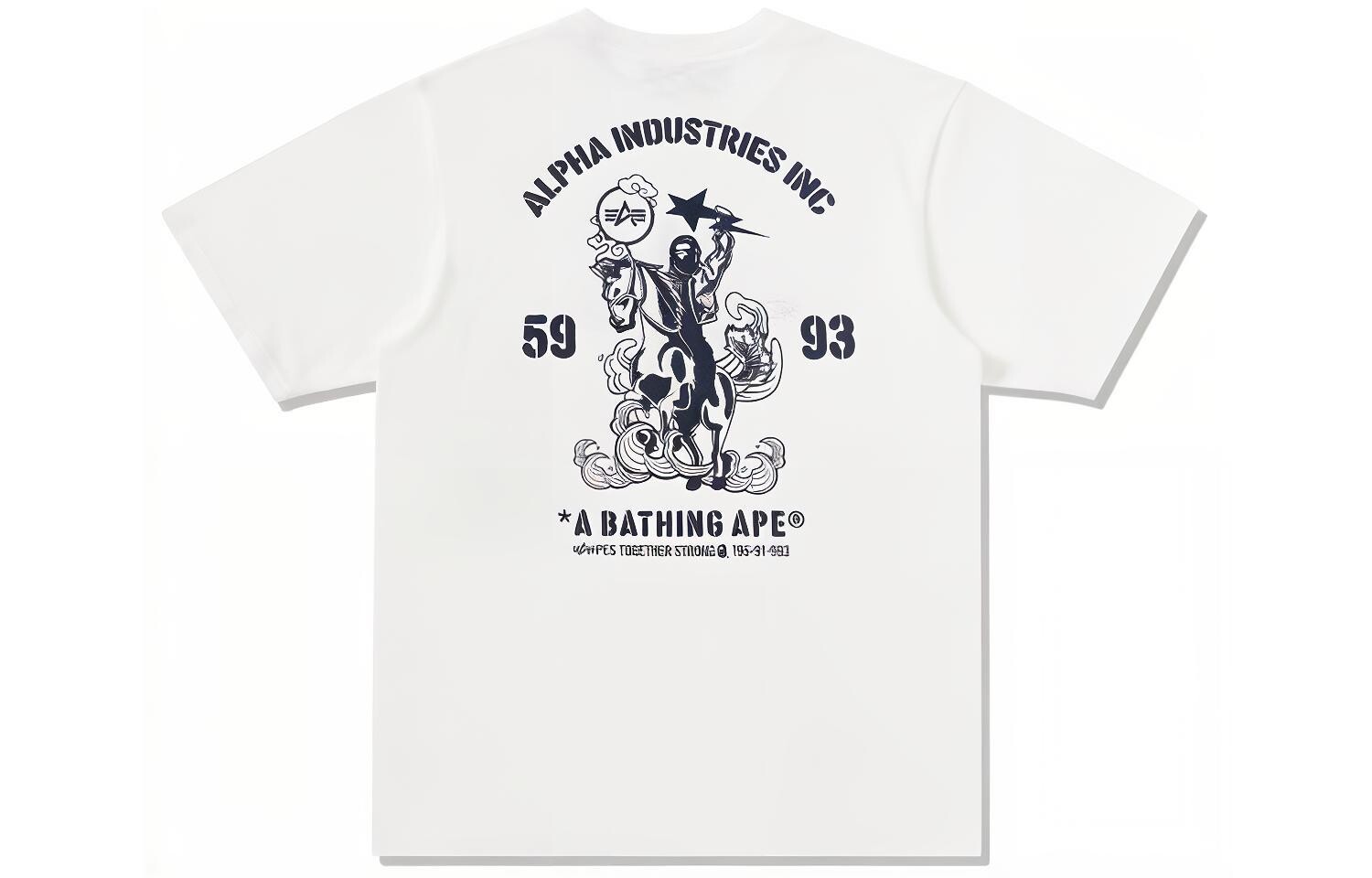 

Футболка унисекс с совместным брендом Alpha Industries A Bathing Ape, синий