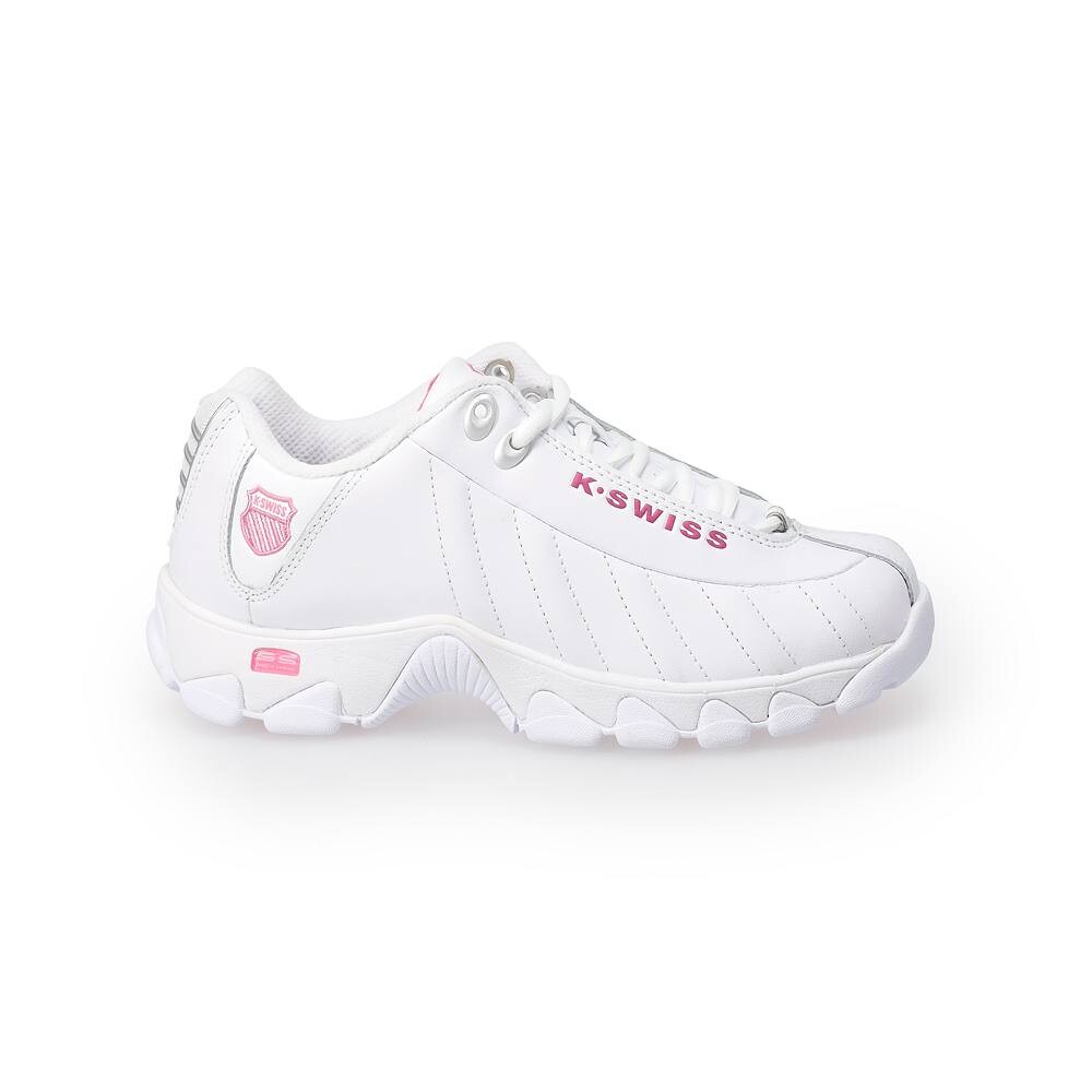 Женские теннисные туфли K-Swiss ST-329, цвет White Shocking Pink — фото 2