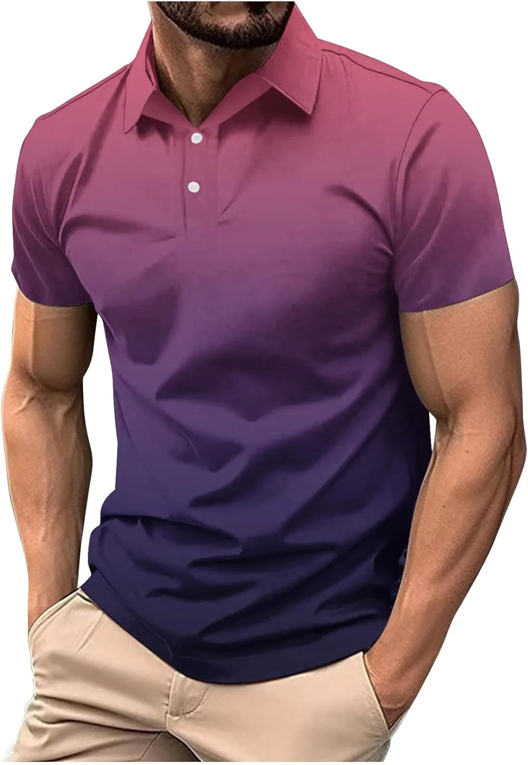 

Футболка для спорта и тренировок с коротким рукавом, быстросохнущая, градиент SCRRMZO