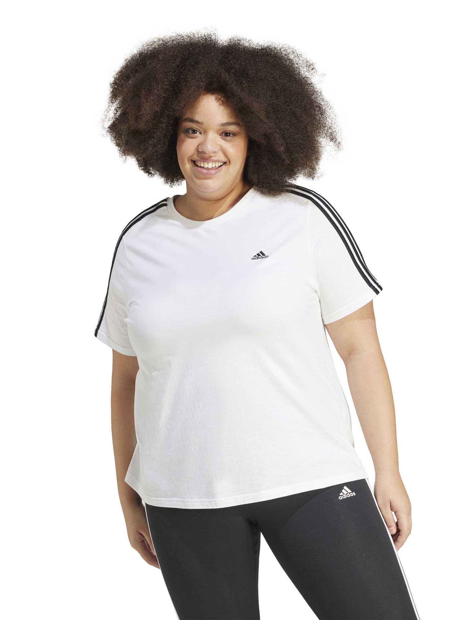 

Футболка Adidas Sportswear ESSENTIALS SLIM 3-STRIPES TEE, белый