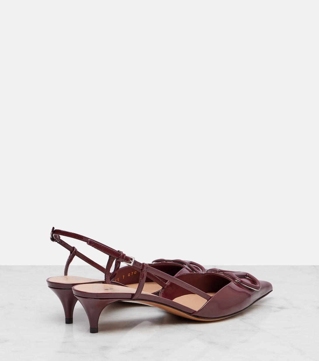 VLogo Signature 40 туфли-лодочки с ремешком на пятке Valentino Garavani, Rosewood — фото 2