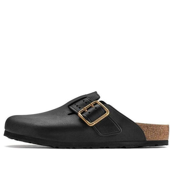 

Тапочки boston bold leather narrow fit 'black' Birkenstock, черный