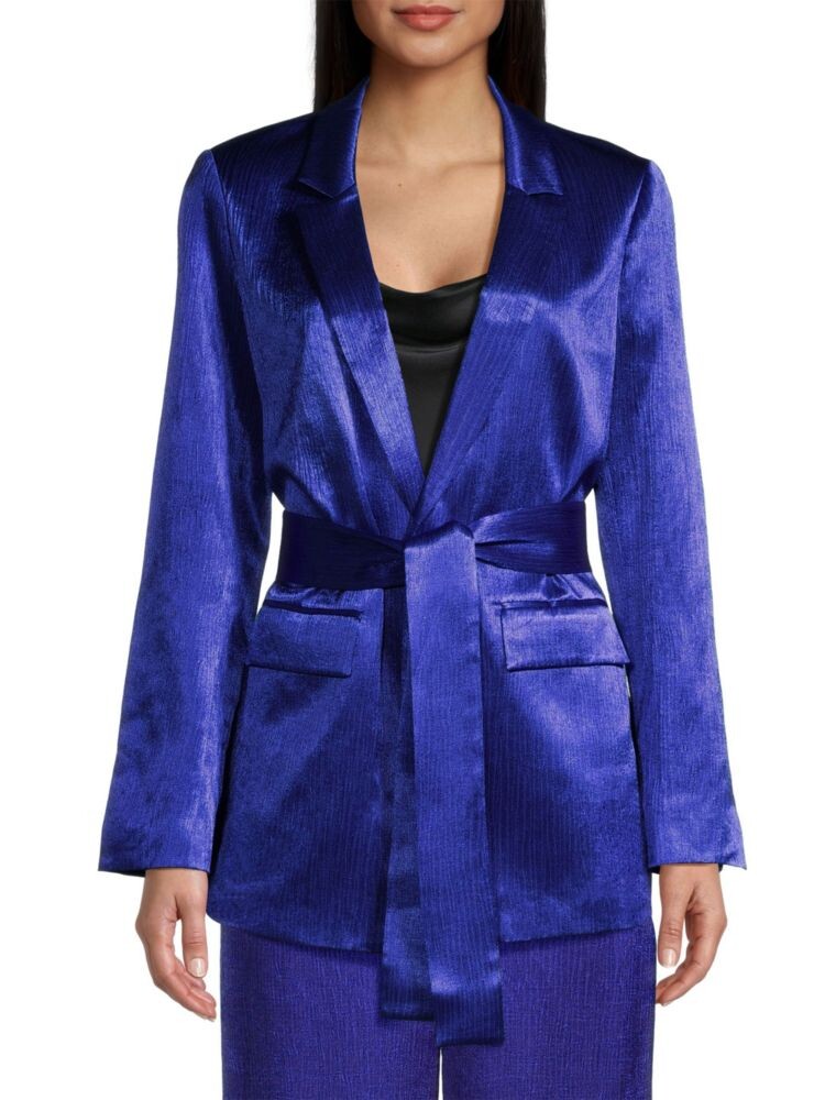 

Атласная куртка Cassidy с поясом и мятым принтом Kobi Halperin, цвет Twilight