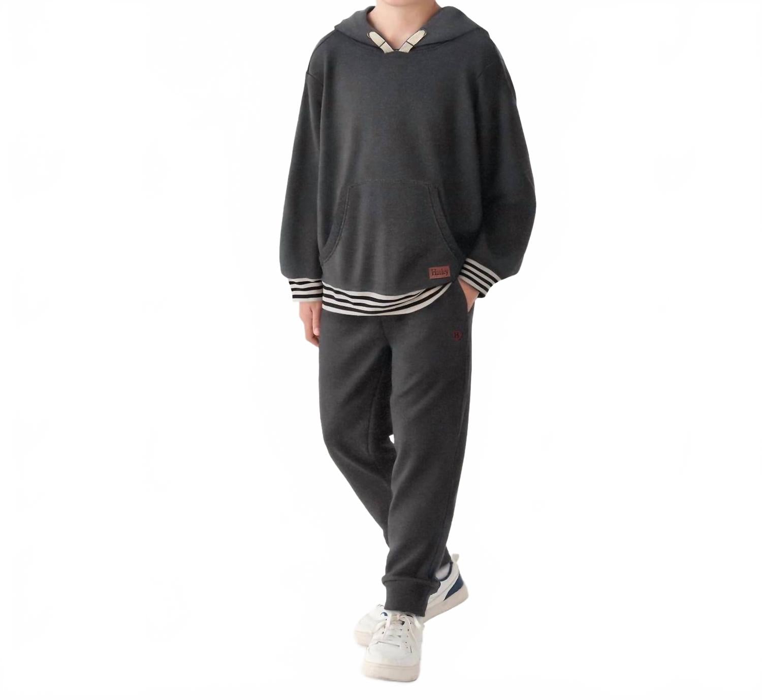 

Hatley Меланжевая толстовка с капюшоном серого цвета