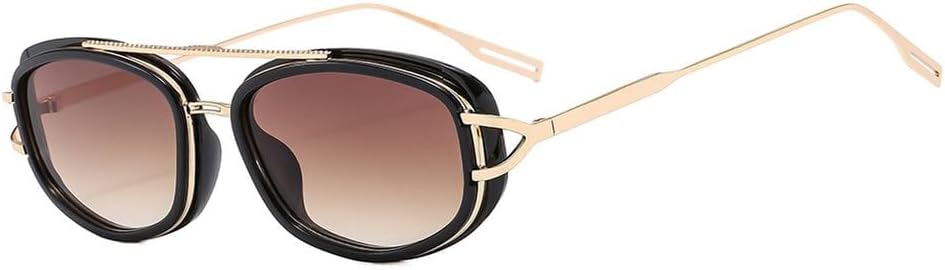 

Новые женские солнцезащитные очки в овальной панк-оправе с градиентным металлическим покрытием (2025 год), мужские очки для занятий спортом на открытом воздухе и велоспортом DSXLY, 8