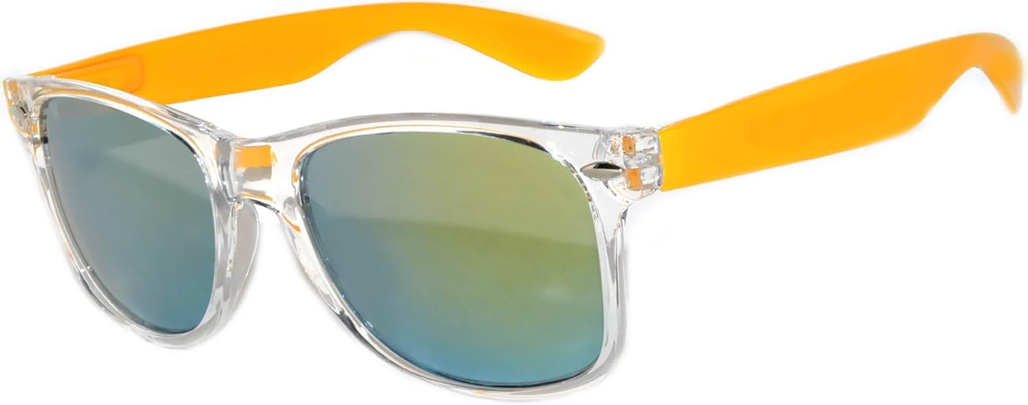 

Винтажные двухцветные солнцезащитные очки OWL с дымчатыми и зеркальными линзами — квадратные, в стиле ретро, ​​подходят для женщин и мужчин, защита от УФ-излучения UV 400, Mirror - Transparent/Yellow