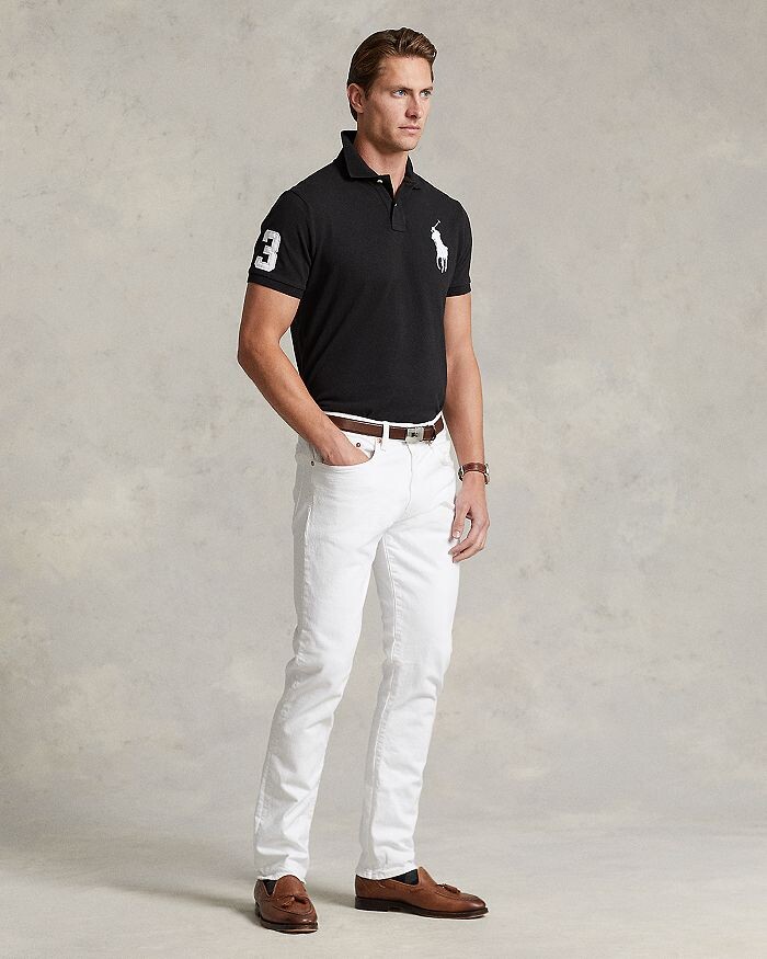 Рубашка поло приталенного кроя Polo Ralph Lauren Big Pony Custom, черный — фото 3