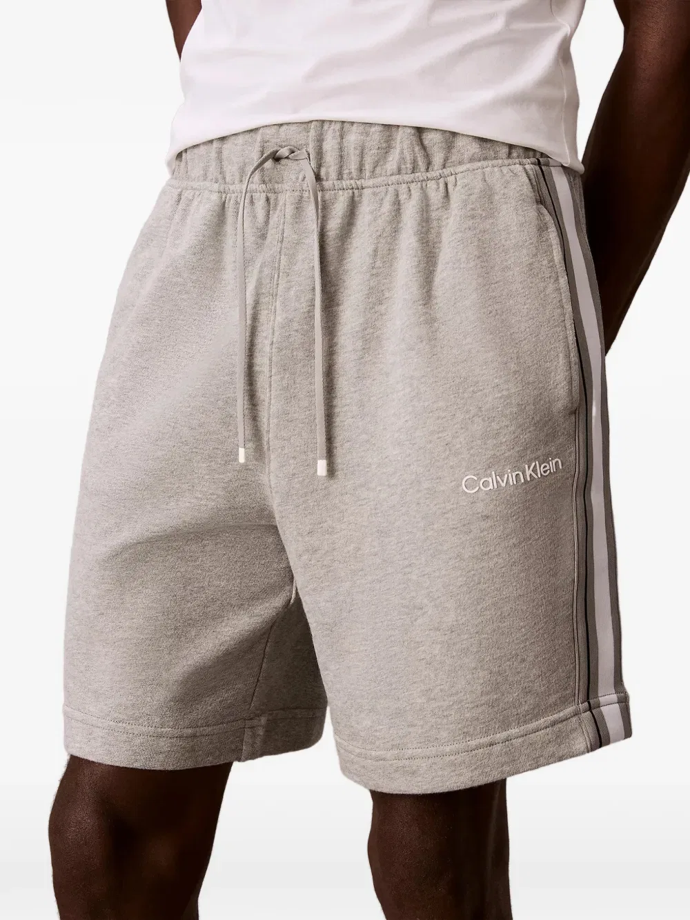 Шорты с логотипом Side-Stripe Calvin Klein, серый