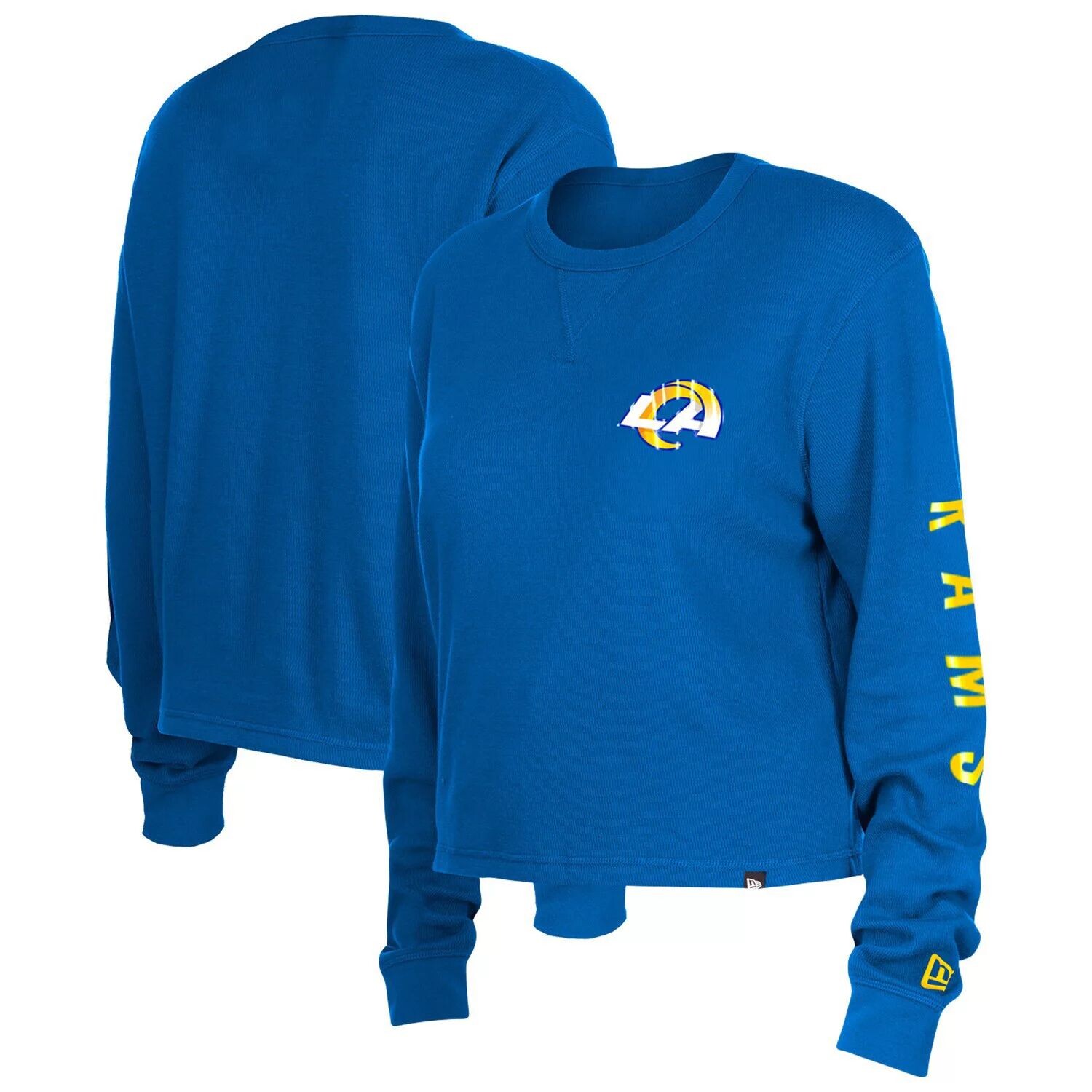 

Женская термоукороченная футболка с длинными рукавами New Era Royal Los Angeles Rams New Era
