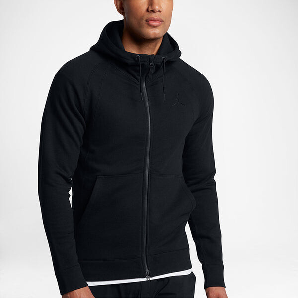 Толстовка Men's Air Jordan Hooded Knit Sports Black Jacket, черный — фото 3