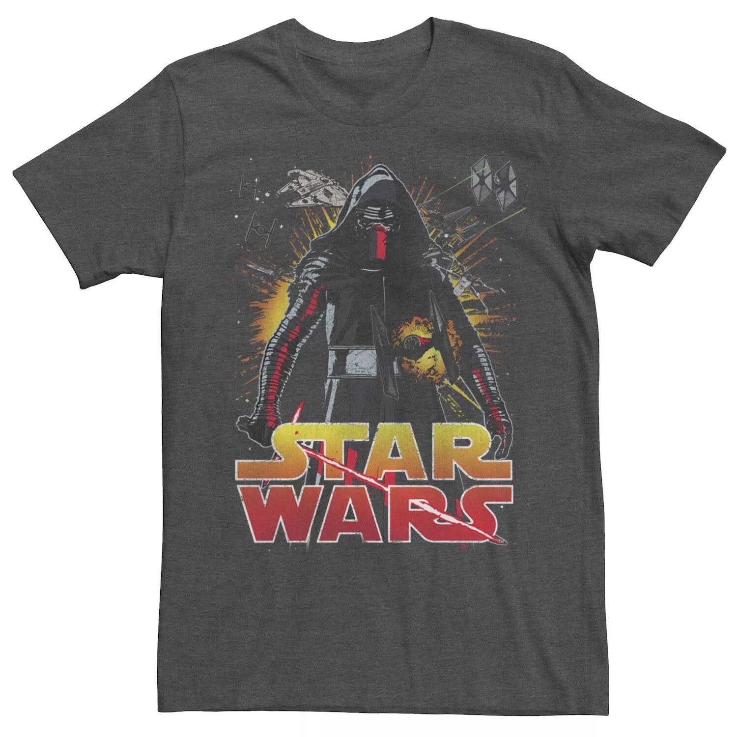 

Мужская футболка The Force Awakens Kylo Ren TIE Fighter с портретом Star Wars