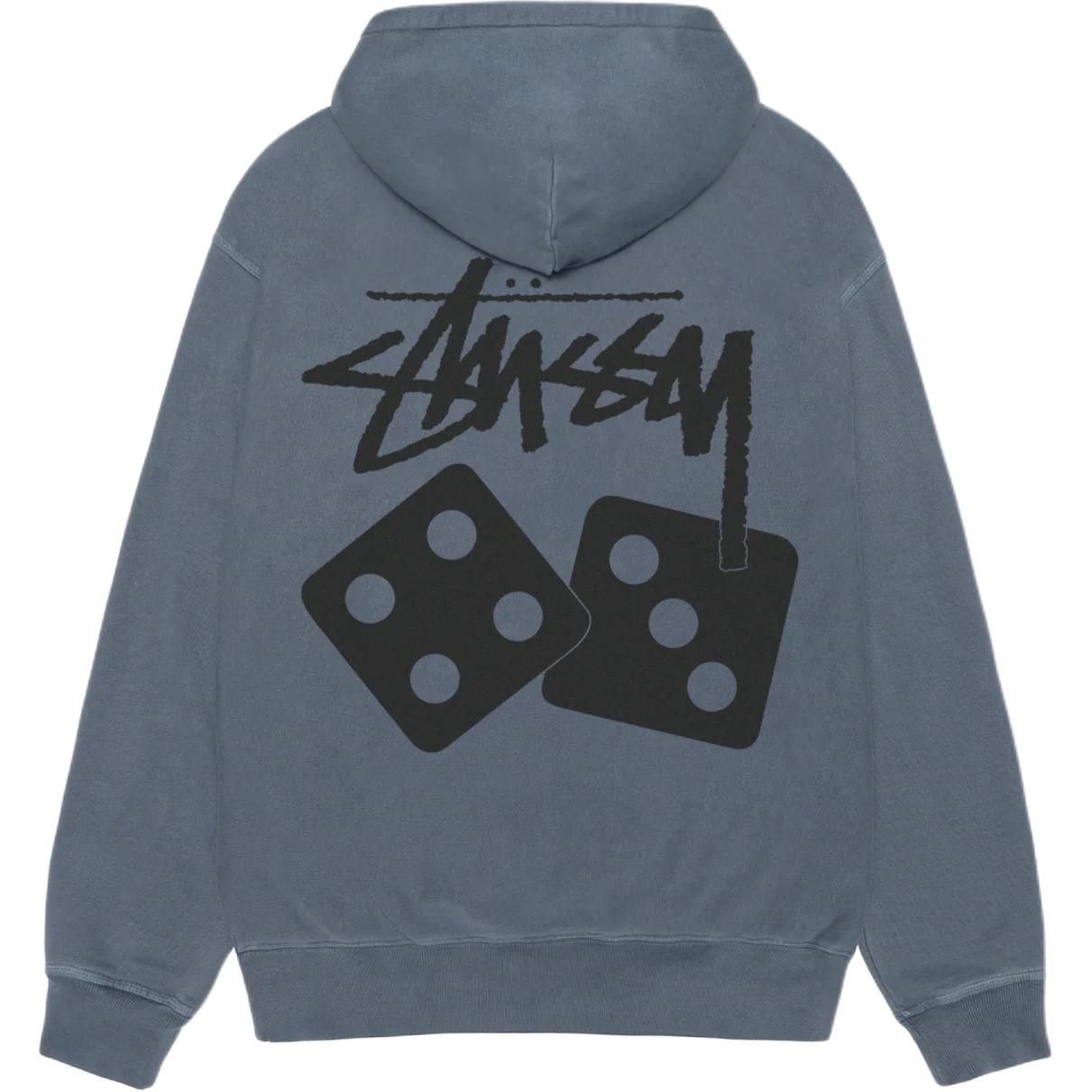 

Худи Dice с пигментной окраской Stussy, синий