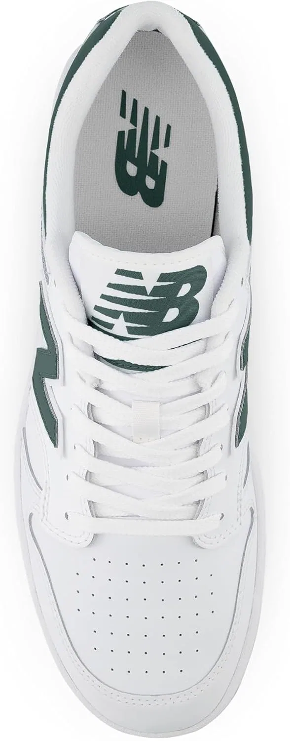 Кроссовки New Balance Unisex Adult BB480V1, White Nightwatch Green Light Aluminum Bb480Lng — фото 2