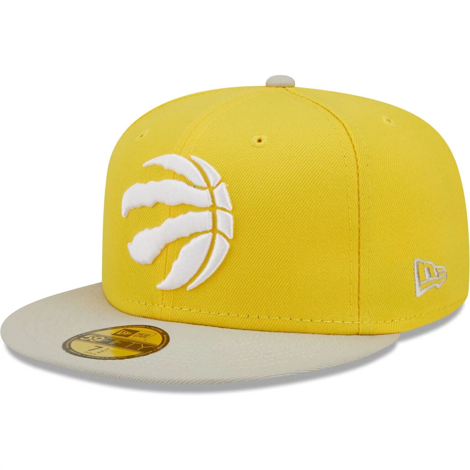 

Мужская облегающая шляпа New Era желто-серого цвета Toronto Raptors 59FIFTY