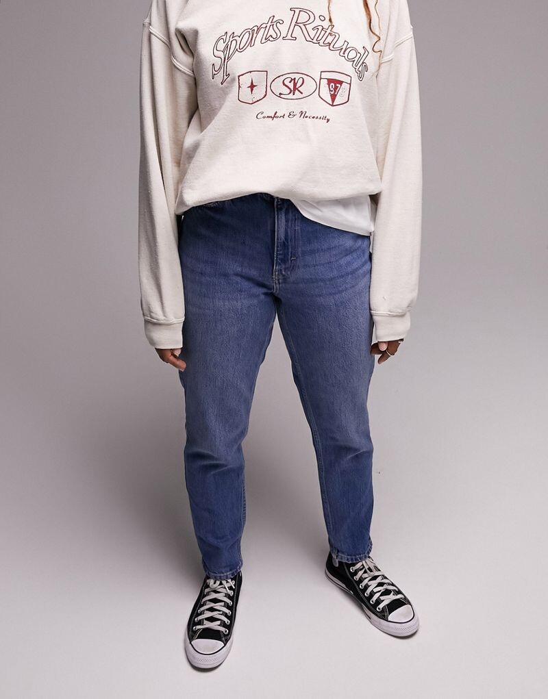 

Голубые джинсы Topshop песочные часы Original Mom Topshop
