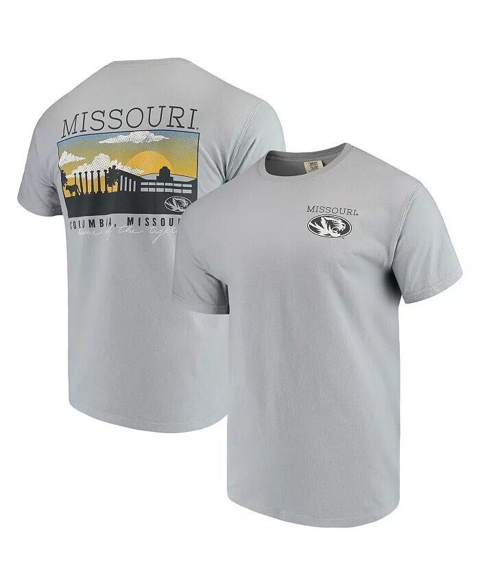 

Мужская серая футболка Missouri Tigers Comfort Colors Campus Scenery Image One