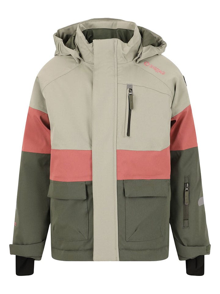 

Лыжная куртка Taylora Zigzag, цвет khaki/rosa