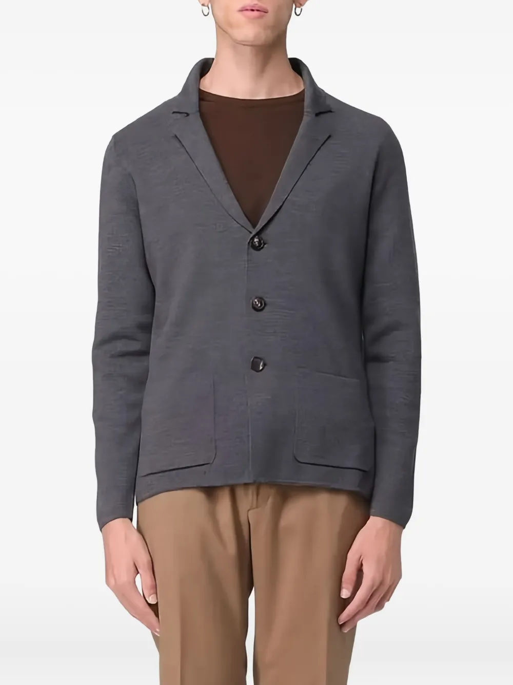 

Пиджак из чистой шерсти Zanone, серый