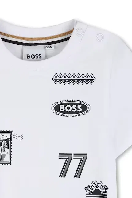 Футболка хлопковая BOSS, белый — фото 3