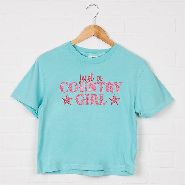 

Футболка с принтом Just a country girl stars glitter/puff print Simply Sage Market, Chalky Mint, Зеленый, Футболка с принтом Just a country girl stars glitter/puff print Simply Sage Market, Chalky Mint