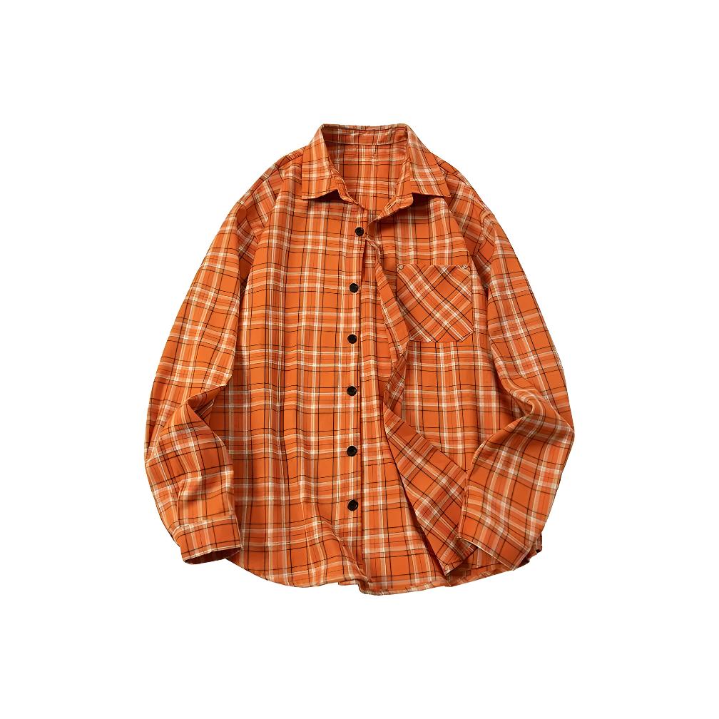 

ZIAREL Рубашка Unisex Orange Lapel Moderate Hawaii