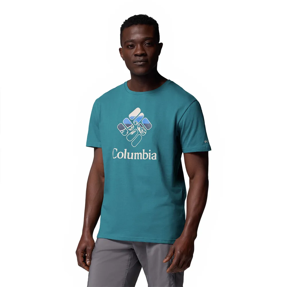 

Футболка с коротким рукавом Columbia Rapid Ridge Graphic, синий