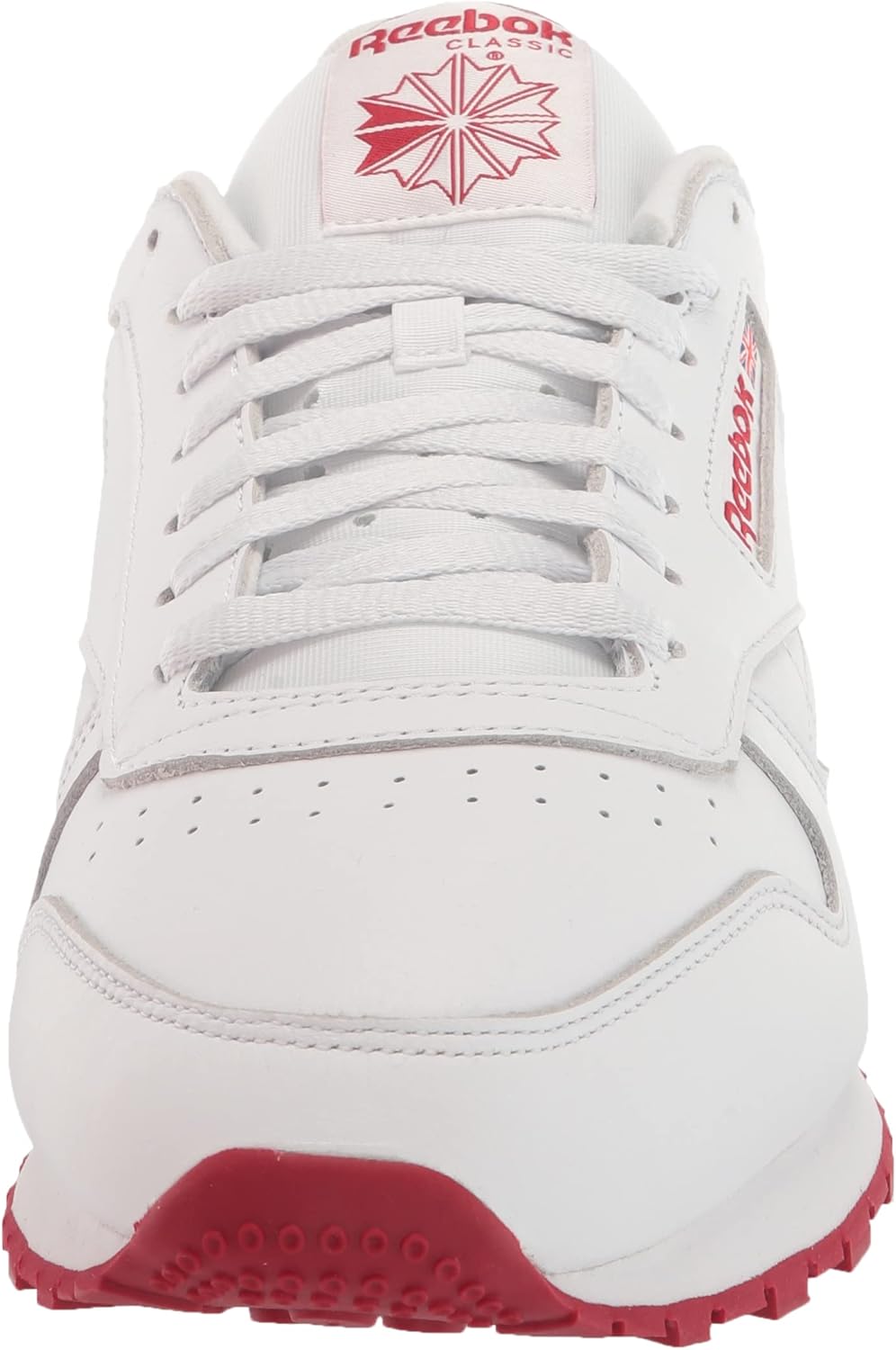 Классические кожаные кроссовки для взрослых, унисекс V1 Reebok, белый/красный — фото 2