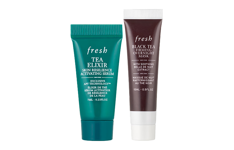 

Набор пробников с чайным ароматом увлажняющая эссенция 7мл + сыворотка 20мл / эссенция 7мл + маска 15мл Fresh