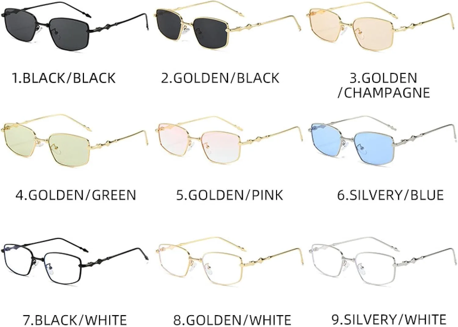 

Солнцезащитные очки с защитой от УФ-излучения UV400 | Маленький панк | Для женщин и мужчин | Для занятий спортом на открытом воздухе и вождения DSVIGF, C2goldblack