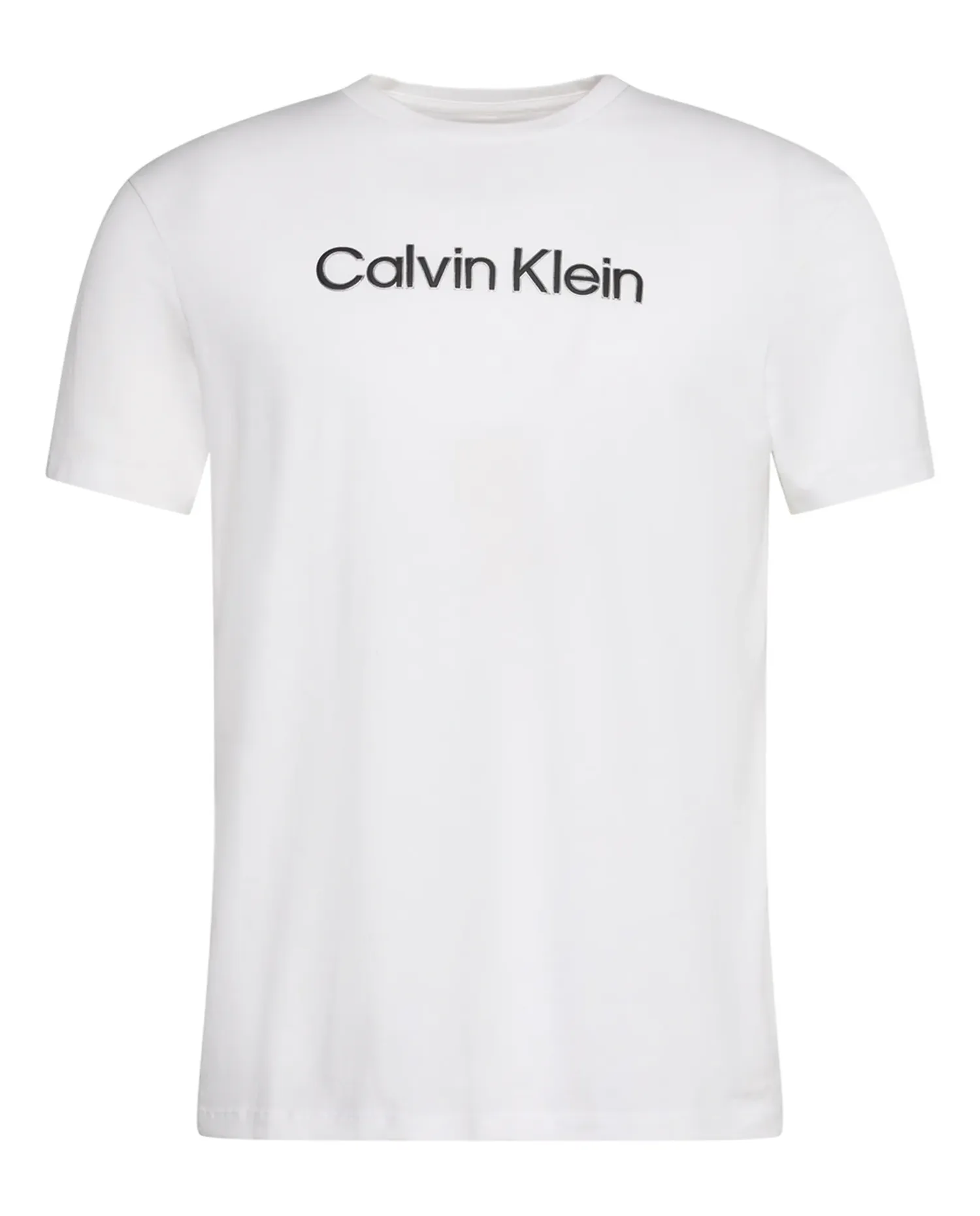Мужская футболка с металлическим логотипом Calvin Klein, белый — фото 4