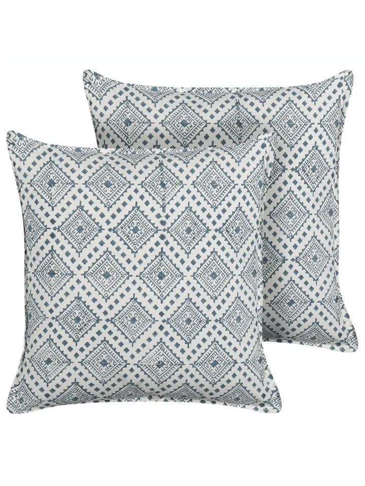 

Декоративная подушка Beliani 2er Set Deko CORDATA, цвет blau/weiß