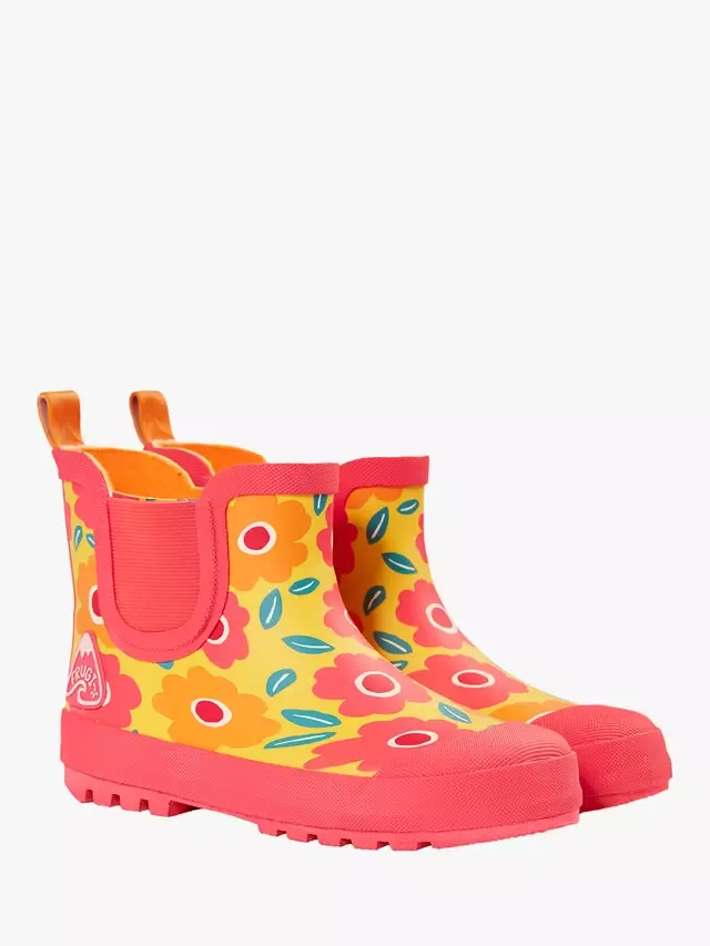 Детские короткие резиновые сапоги Rain & Shine, Floral Fields Frugi