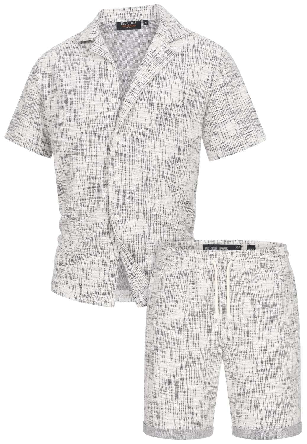 

INDICODE JEANS Домашняя одежда 'Sofus' в черном, белом