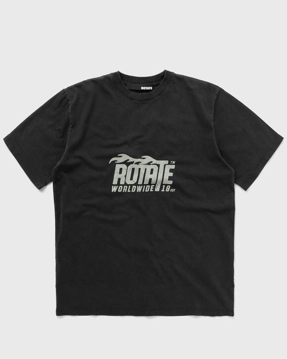 

Топ Rotate Birger Christensen Enzyme T-Shirt W. Logo, черный