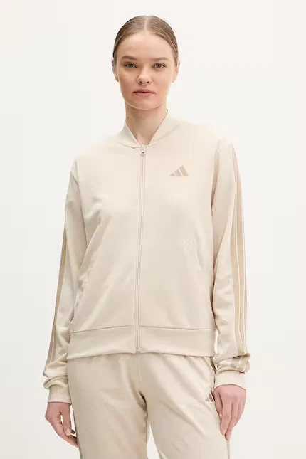 Спортивный костюм из эластичного трикотажа Essentials Adidas, бежевый — фото 2
