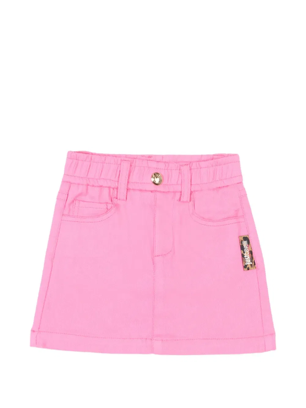 Мини-юбка с логотипом Just Cavalli Kids, розовый