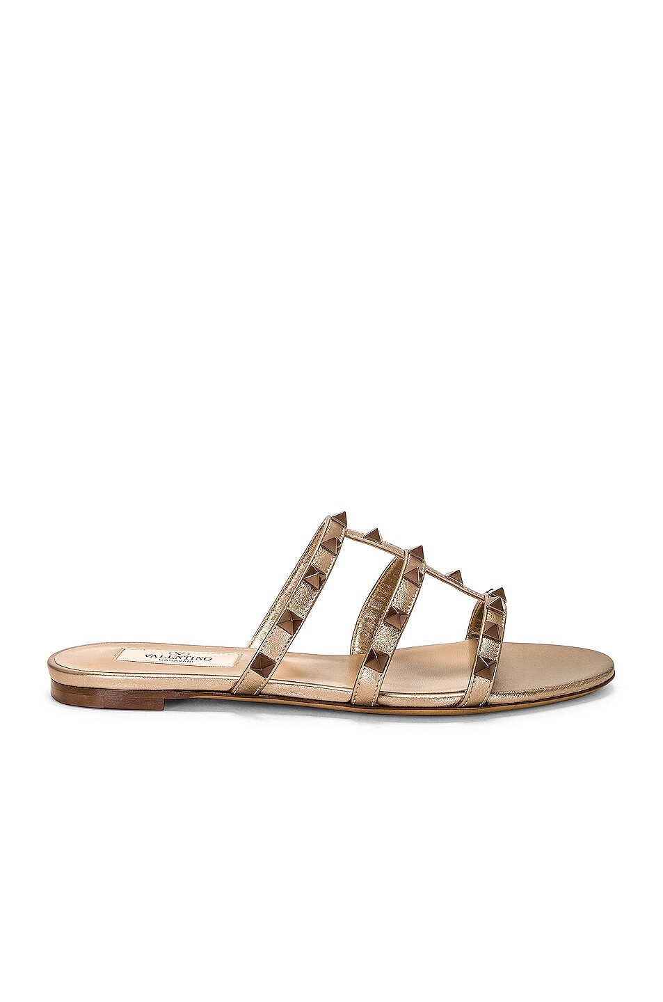 Слайды женские Rockstud Slide Valentino Garavani, цвет Skin