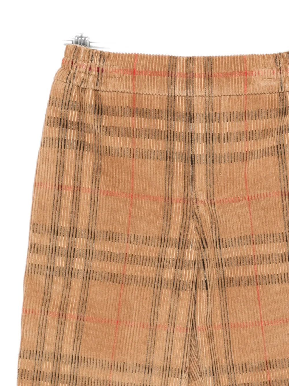Клетчатые вельветовые брюки BURBERRY KIDS, коричневый — фото 3