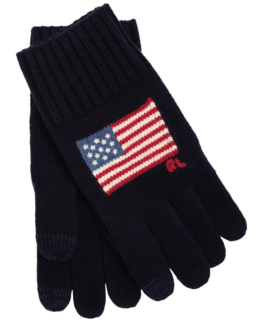 

Мужские перчатки с флагом RL Polo Ralph Lauren, Blue