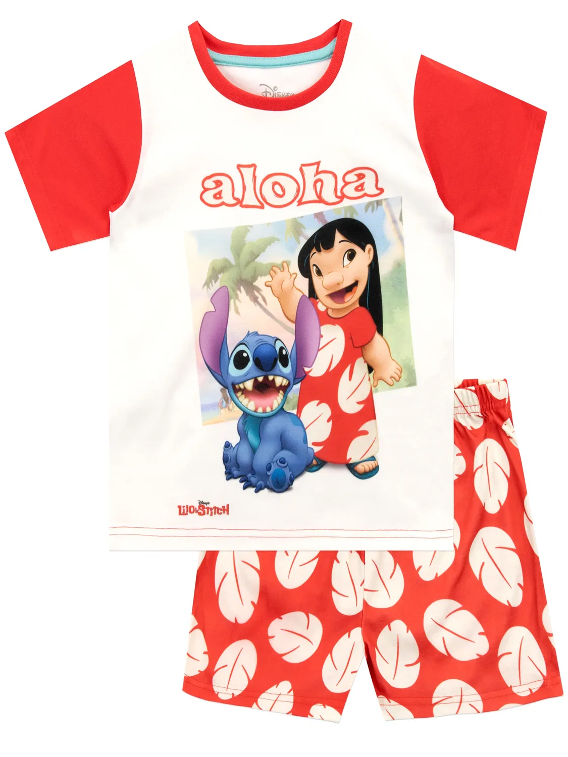 Пижама детская с принтом Lilo & Stitch Disney, красный