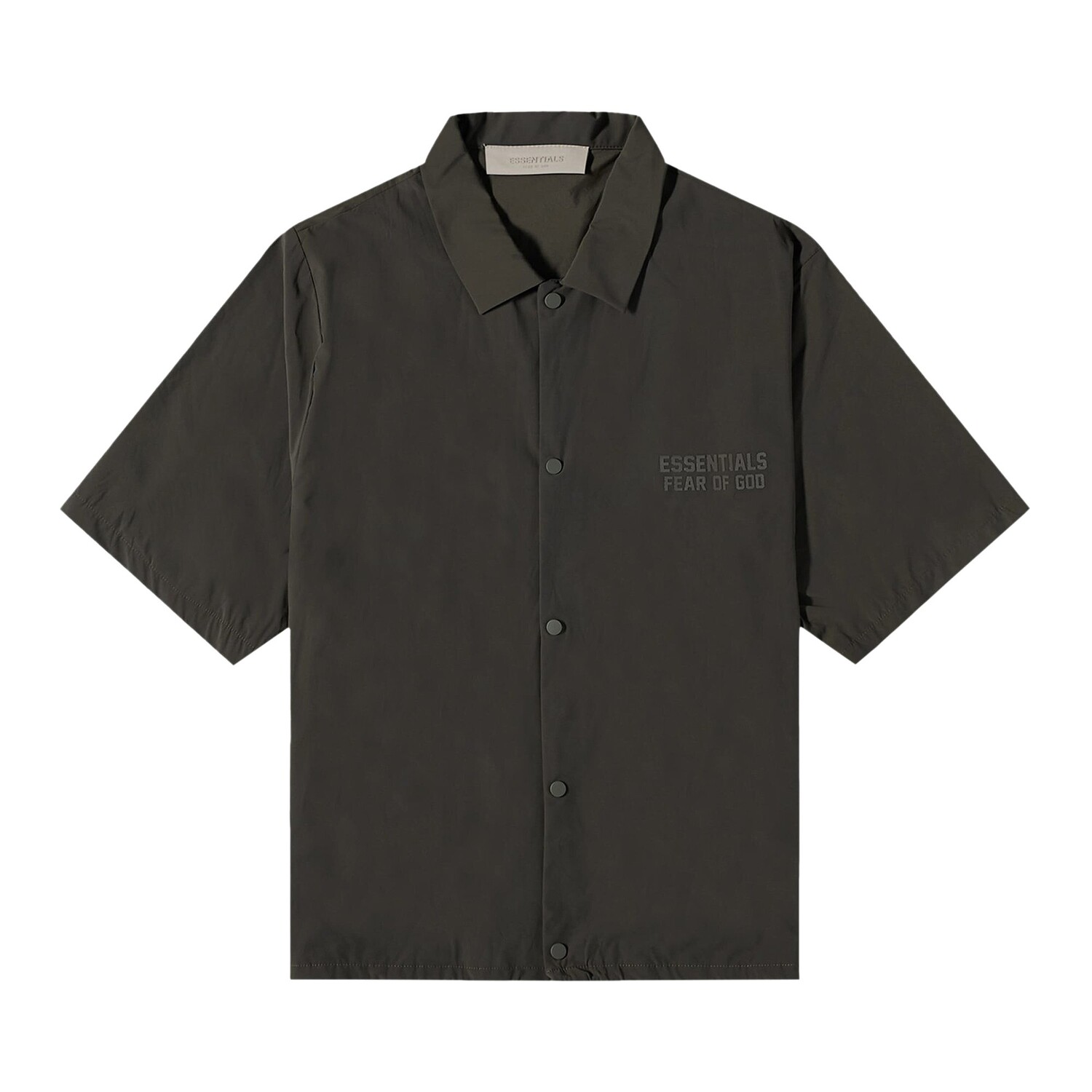 

Нейлоновая рубашка с короткими рукавами Fear of God Essentials, цвет Off Black