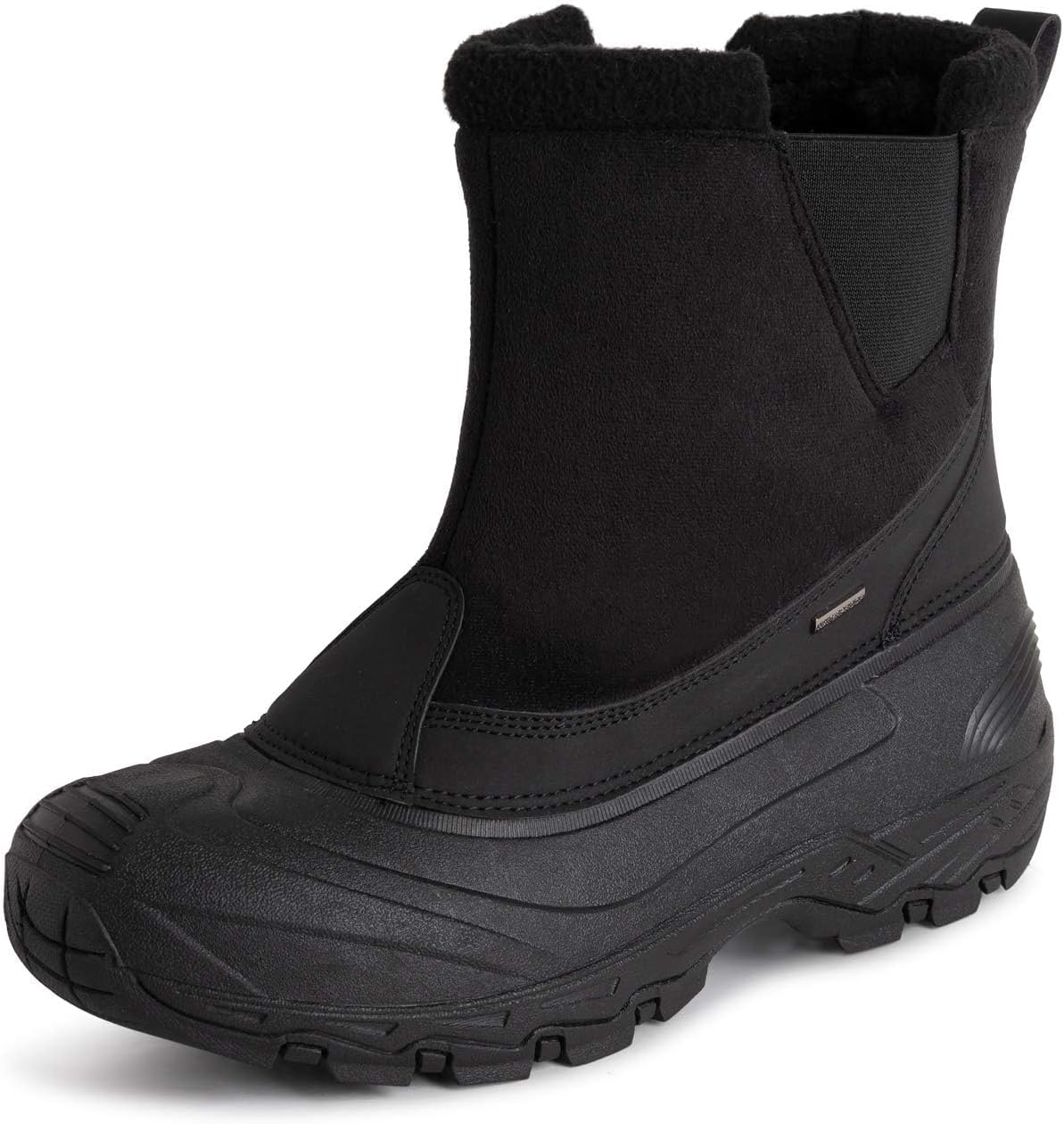 

Мужские зимние ботинки POLAR с водонепроницаемой подошвой, глубоким протектором и полной подкладкой из искусственного меха, прочные для снега, черный