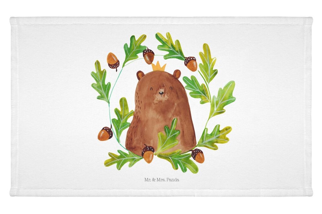 

Полотенце для гостей Mr. & Mrs. Panda Bear King — белое — подарок, дорожное полотенце, плюшевый мишка, папа, детское полотенце, Тедди, папа-медведь, гостевое полотенце, папа, спортивное полотенце, махровое полотенце, белый
