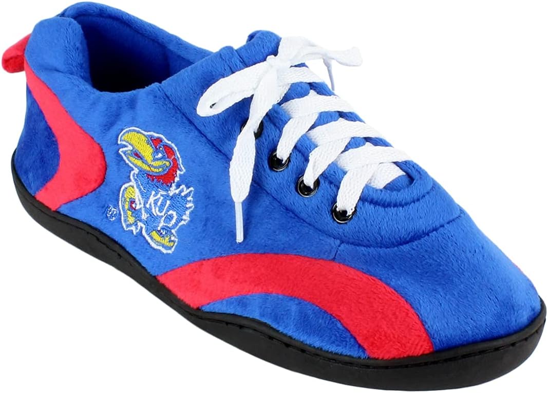 

Тапочки Comfy Feet NCAA для использования дома и на улице, Kansas Jayhawks