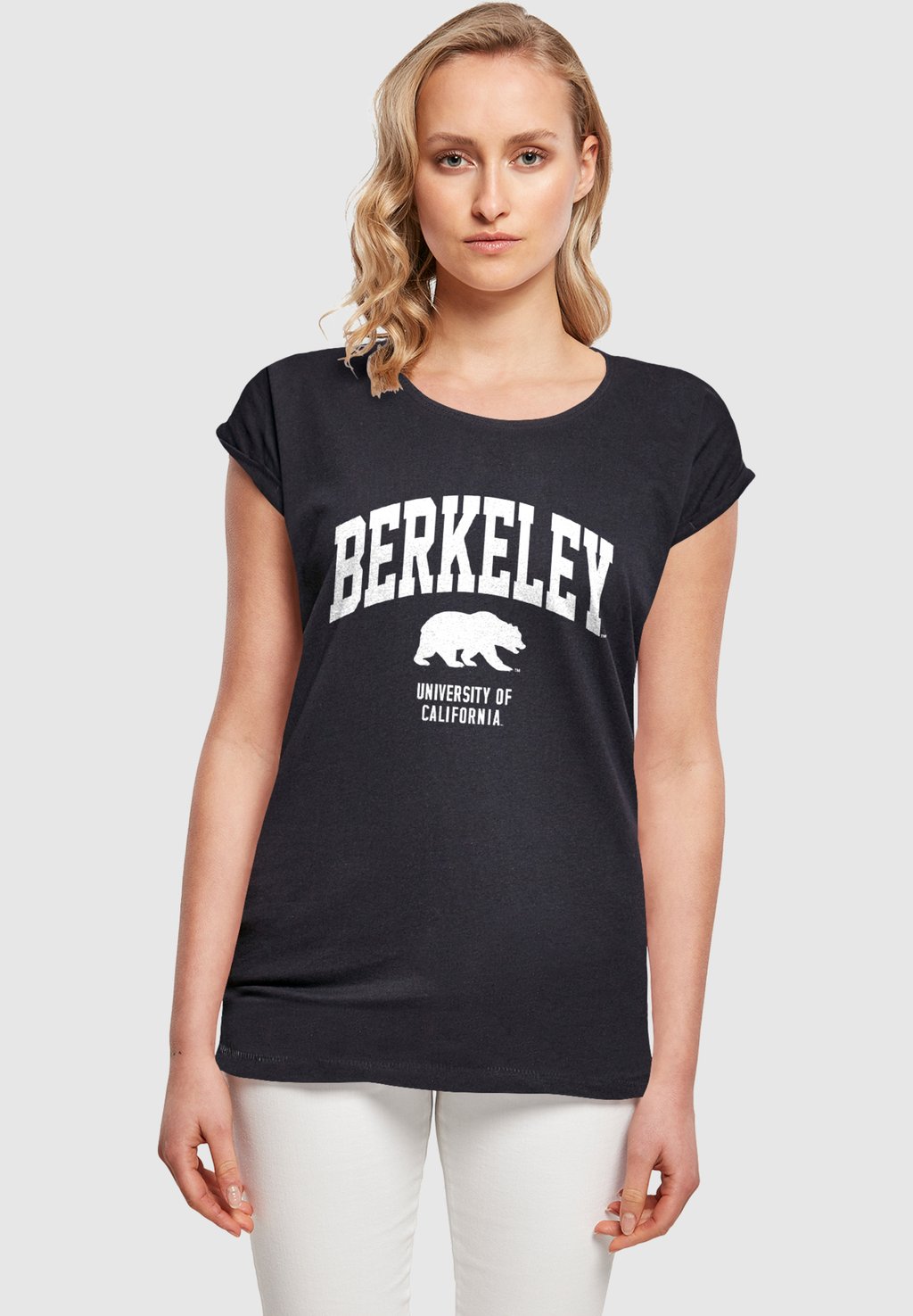 

Футболка с принтом BERKELEY UNIVERSITY-BEAR Merchcode, темно-синий