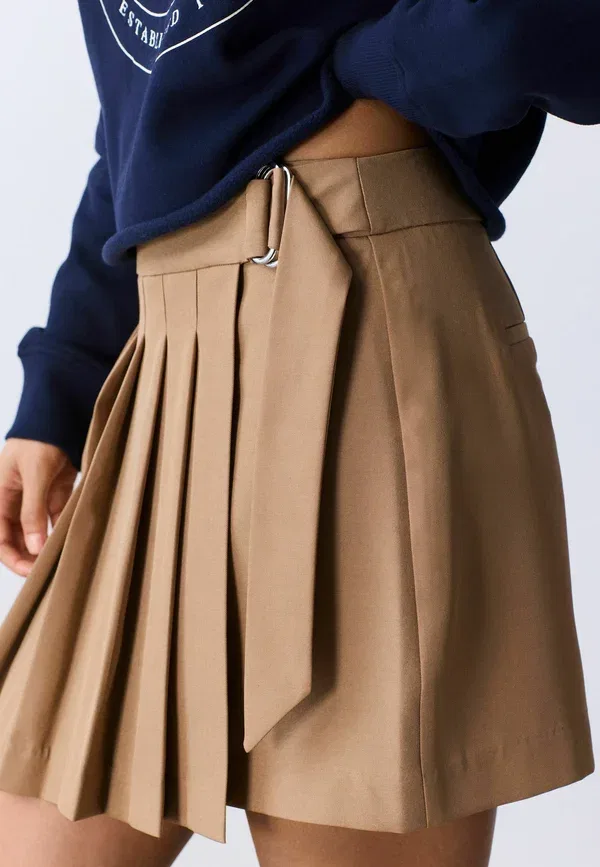 Юбка для тенниса Next, Regular fit pleated mini, нейтральный — фото 4
