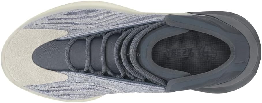 Детские кроссовки adidas Yeezy Quantum на шнуровке для мальчиков, Mono Carbon/Mono Carbon/Mono Carbon — фото 3
