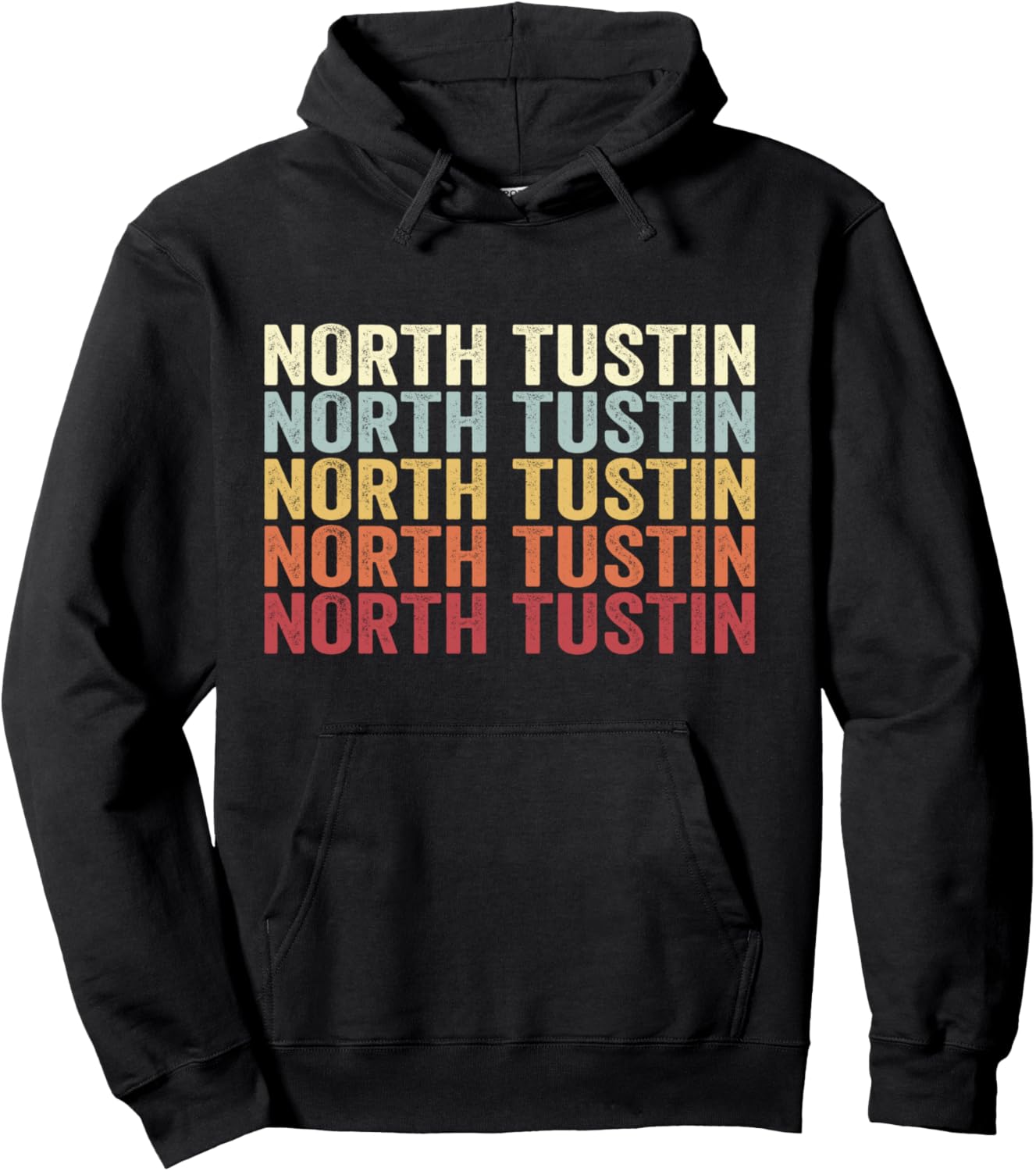 

Норт-Тастин, Калифорния, ретро-винтажная толстовка с надписью North Tustin California North Tustin Ca Retro, черный